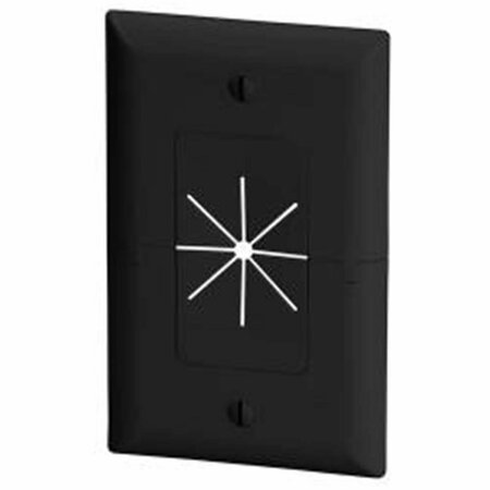 DATACOMM ELECTRONICS Flexible Opening Split Plate - Black 450017BK